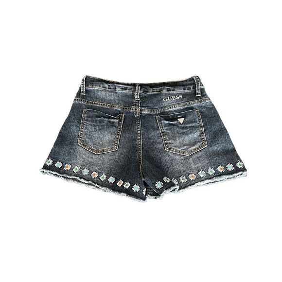 Guess daisy flowers embroidered jeans shorts - Picture 2 of 8